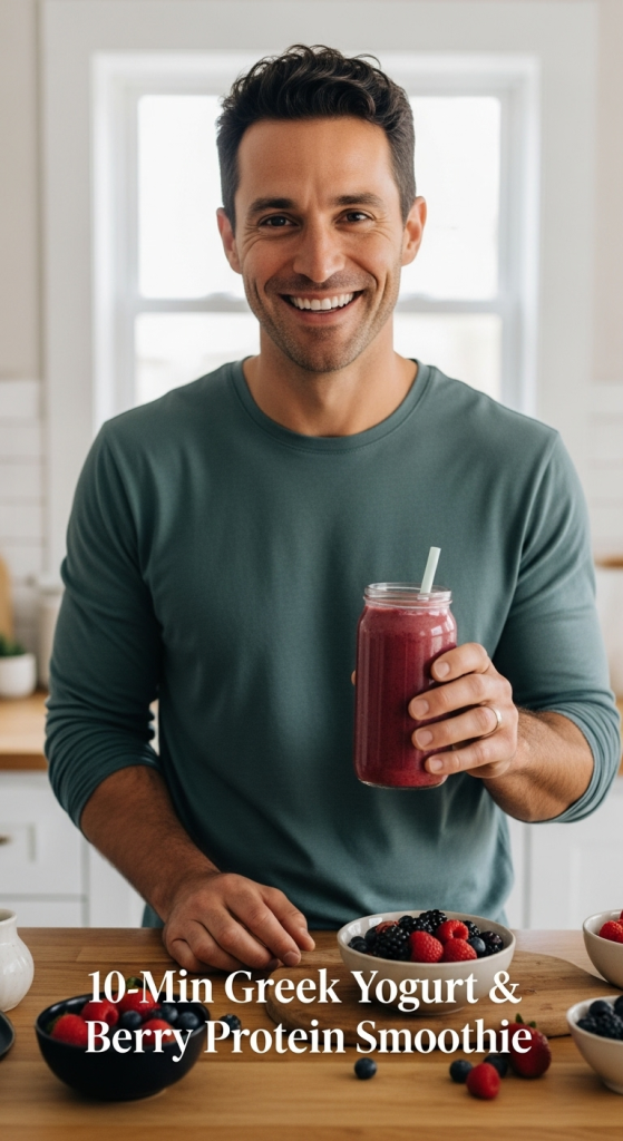 10-Min Greek Yogurt and Berry Protein Smoothie: Boost Your Day