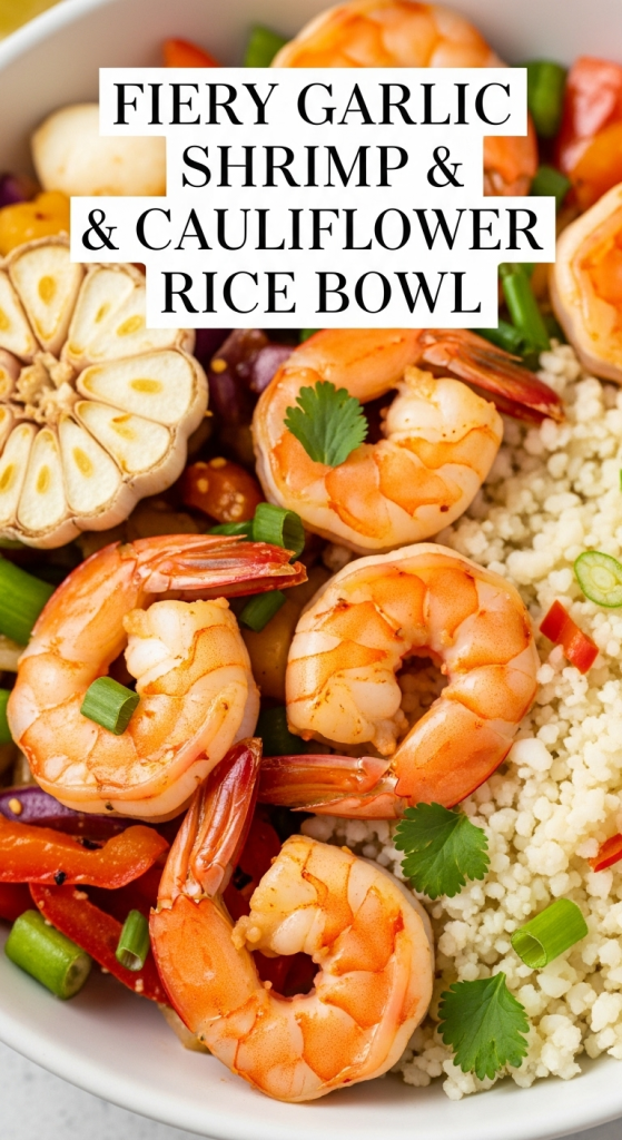 Fiery Garlic Shrimp & Cauliflower Rice Bowl