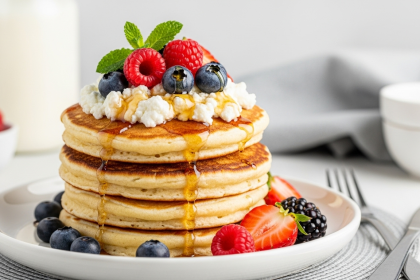 Fluffy High-Protein Cottage Cheese Pancakes for Best Breakfast
