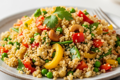 Plant-Based Low-Carb Cauliflower Rice Pilaf