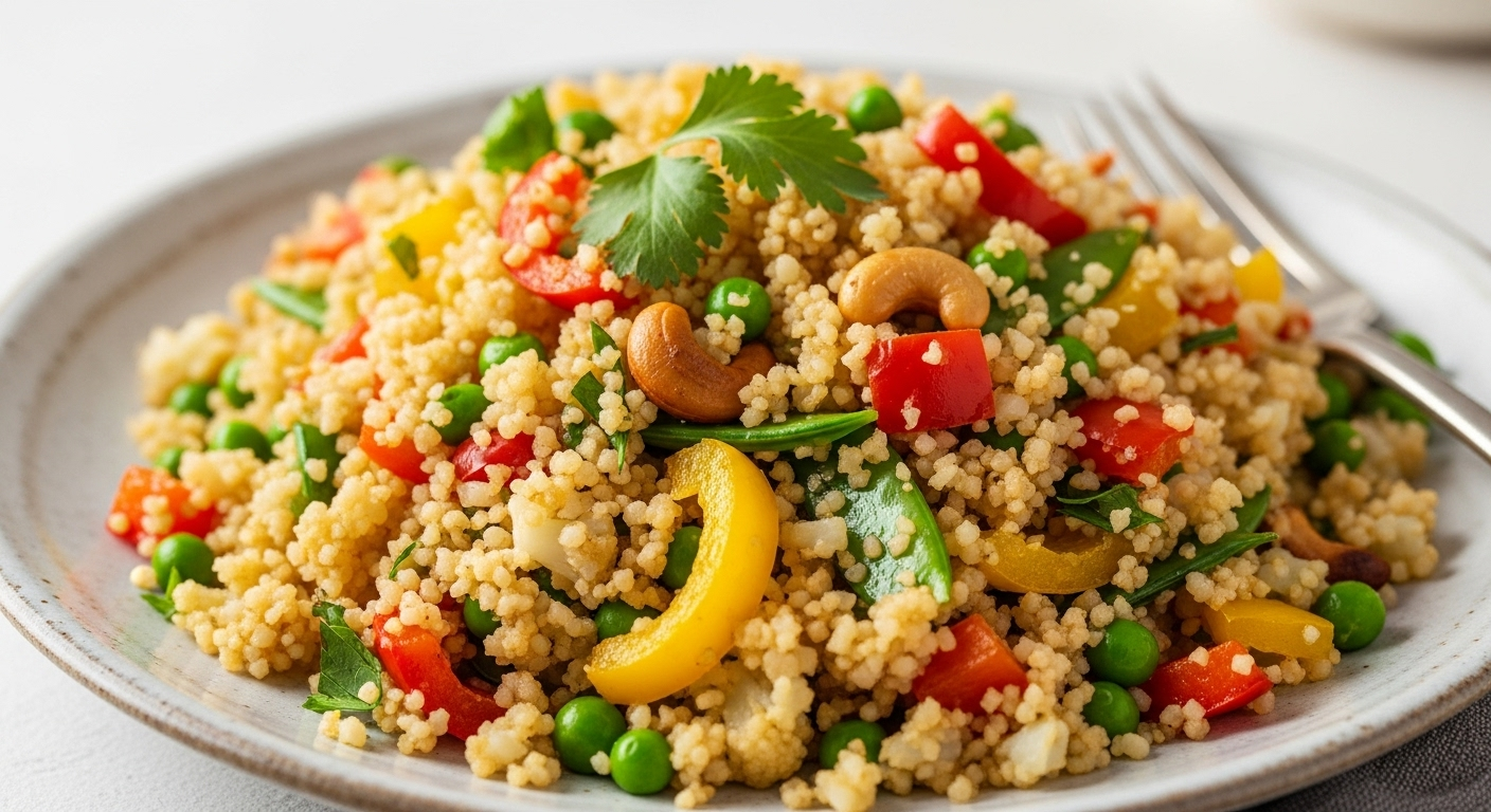 Plant-Based Low-Carb Cauliflower Rice Pilaf