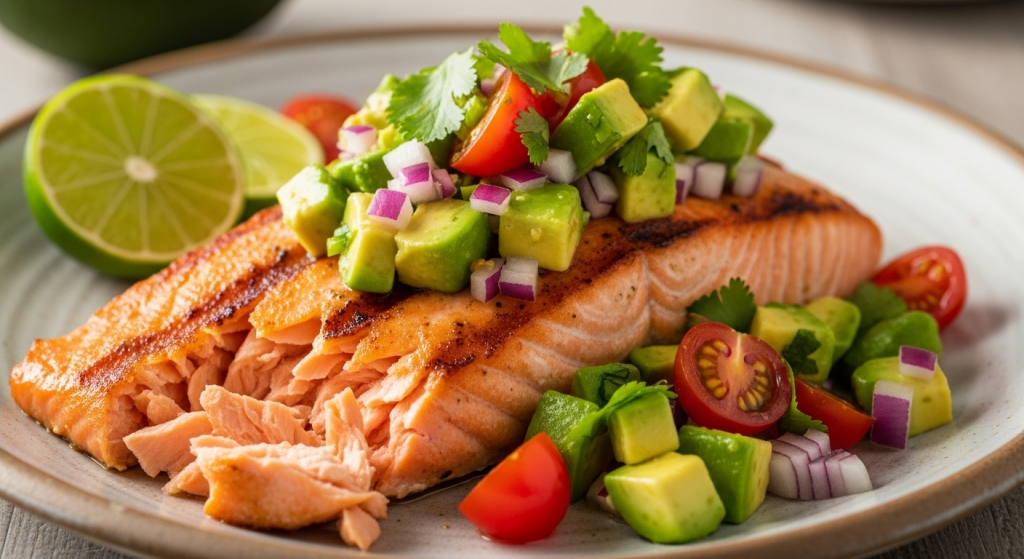 Savor the Best 1 Keto Grilled Salmon with Zesty Avocado Salsa