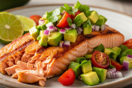 Savor the Best 1 Keto Grilled Salmon with Zesty Avocado Salsa