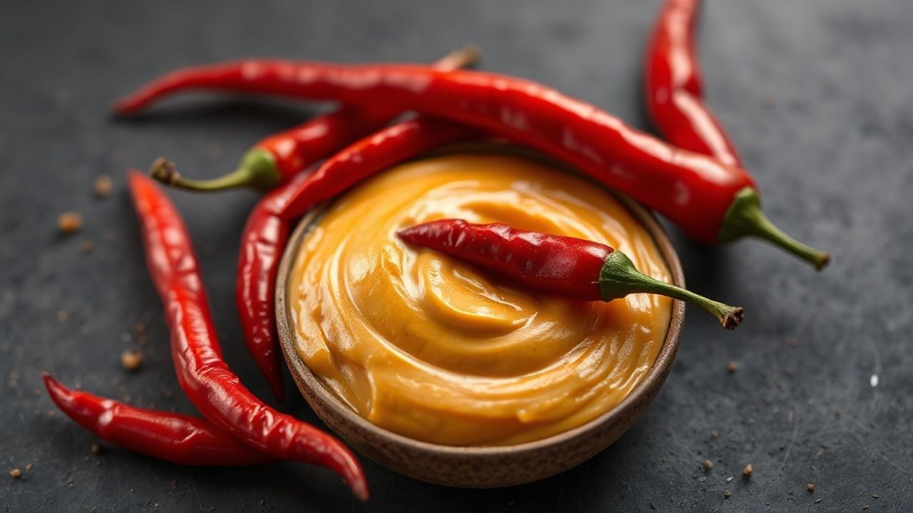 وعاء حار بتوابل وفلفل ملتهب يرمز لعلم وثقافة النكهة الحارة