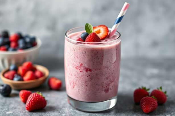 سموثي بروتين بالزبادي اليوناني والتوت، يعزز الطاقة خلال 10 دقائق