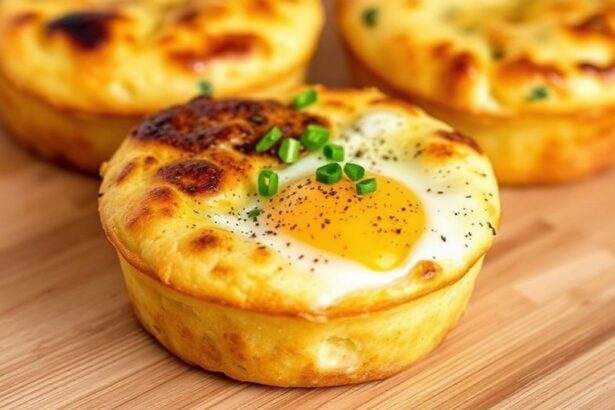 مفن بيض غني بالبروتين لبدء يوم نشيط، مُرصّفة على طبق