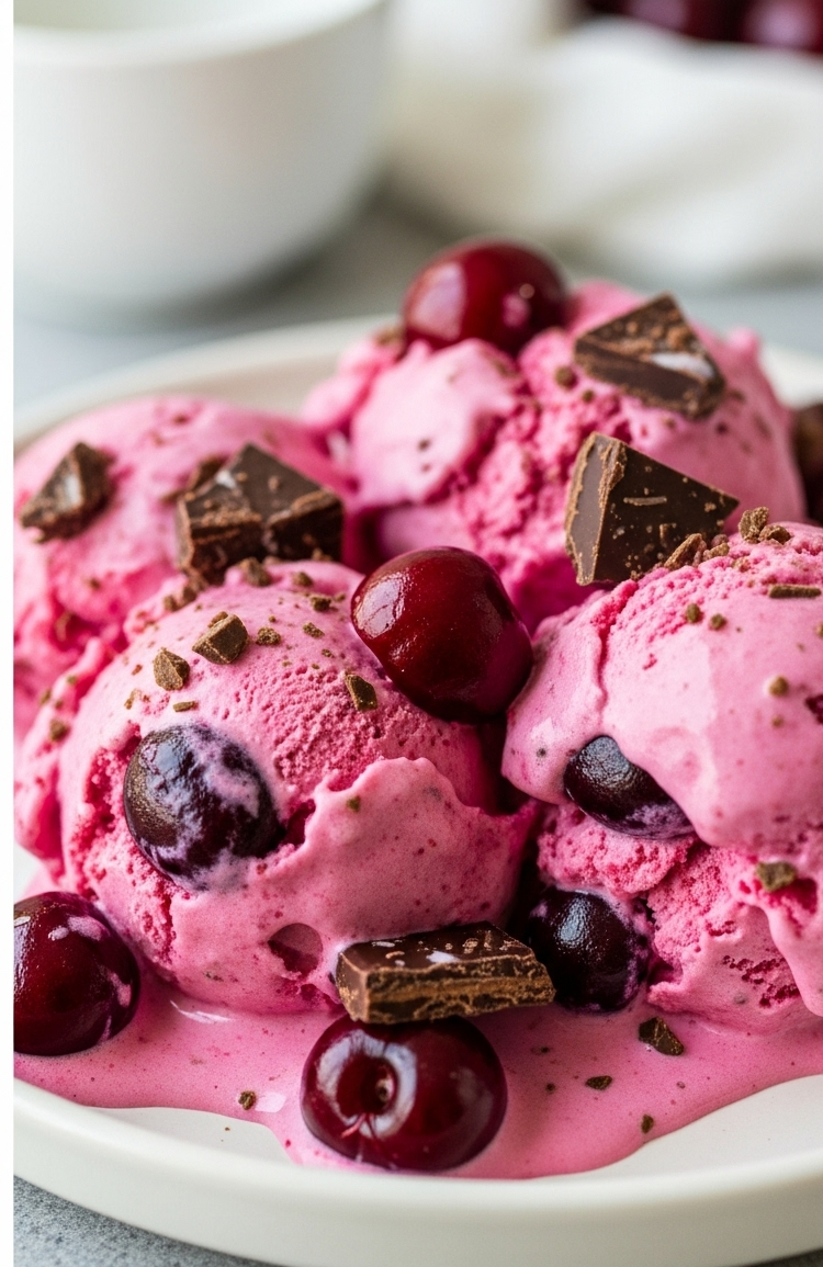 Cherry Garcia-Style Ice Cream Delight
