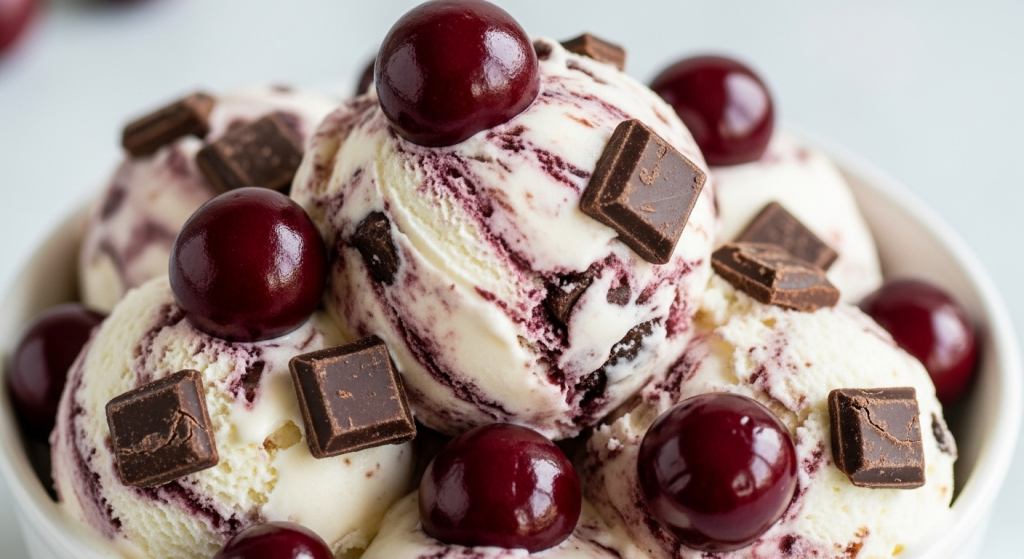 Cherry Garcia-Style Ice Cream Delight