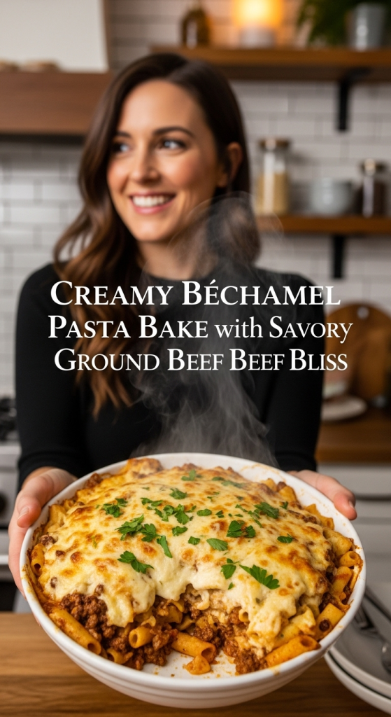 Perfect Creamy Béchamel Pasta Bake with Savory Ground Beef Bliss