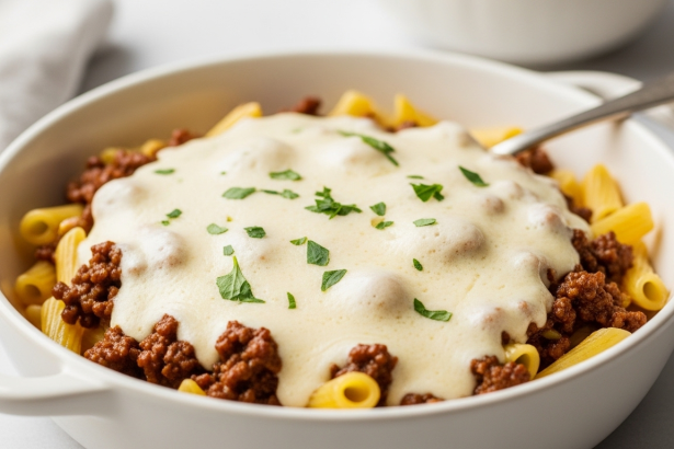 Perfect Creamy Béchamel Pasta Bake with Savory Ground Beef Bliss