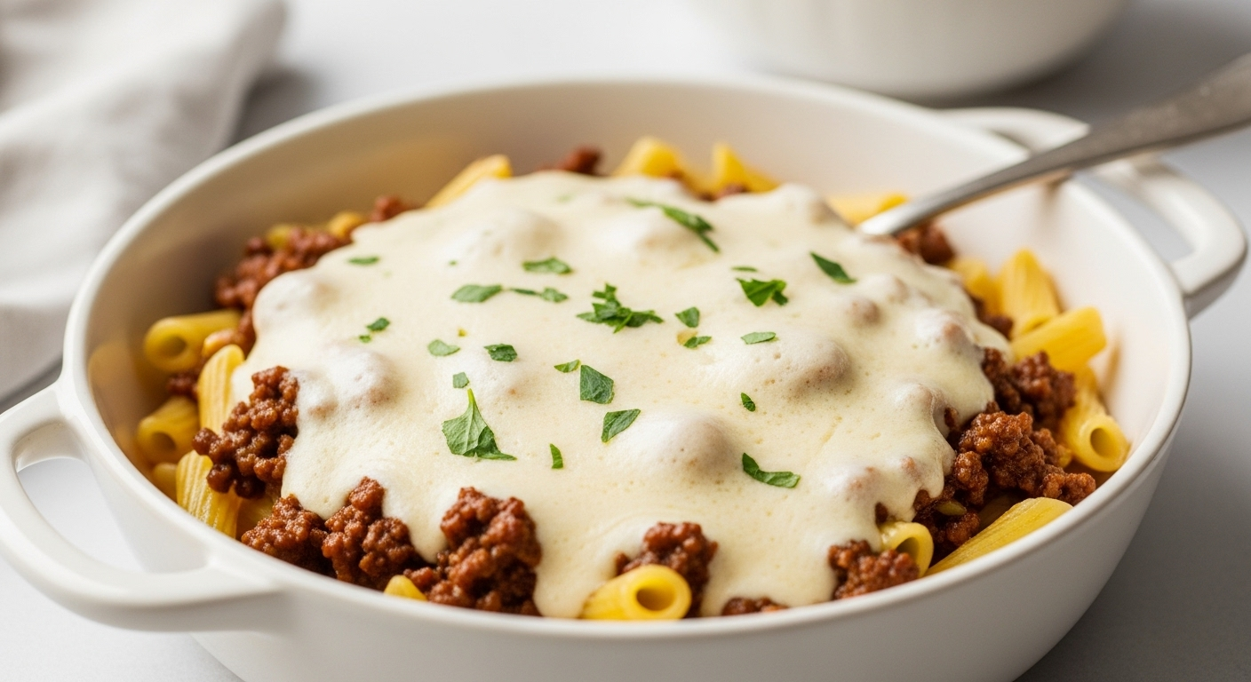 Perfect Creamy Béchamel Pasta Bake with Savory Ground Beef Bliss