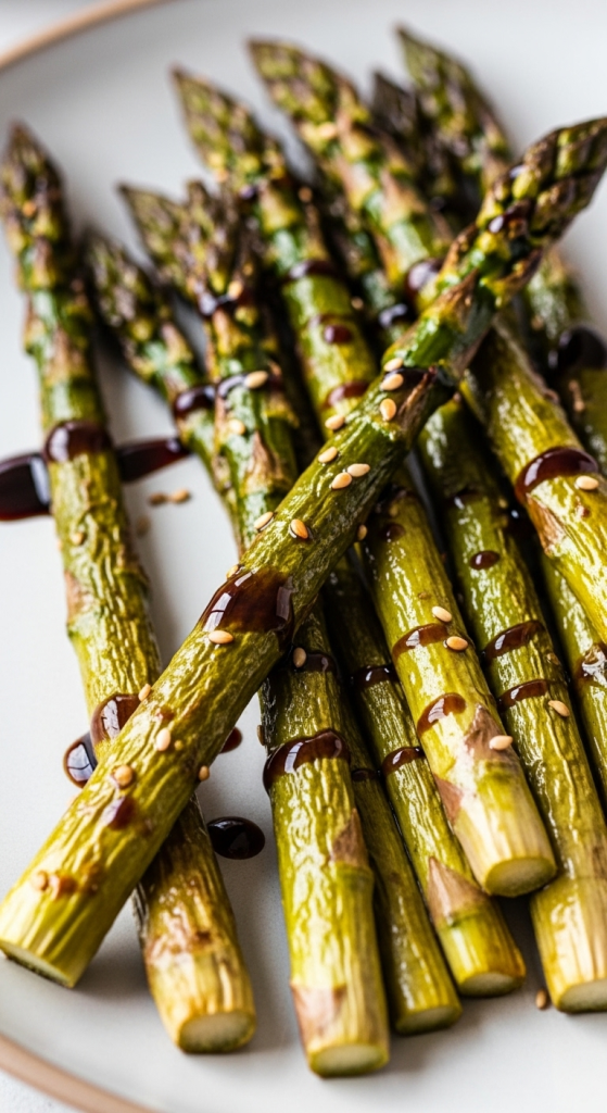 Crispy Air Fryer Asparagus with Tangy Balsamic Drizzle