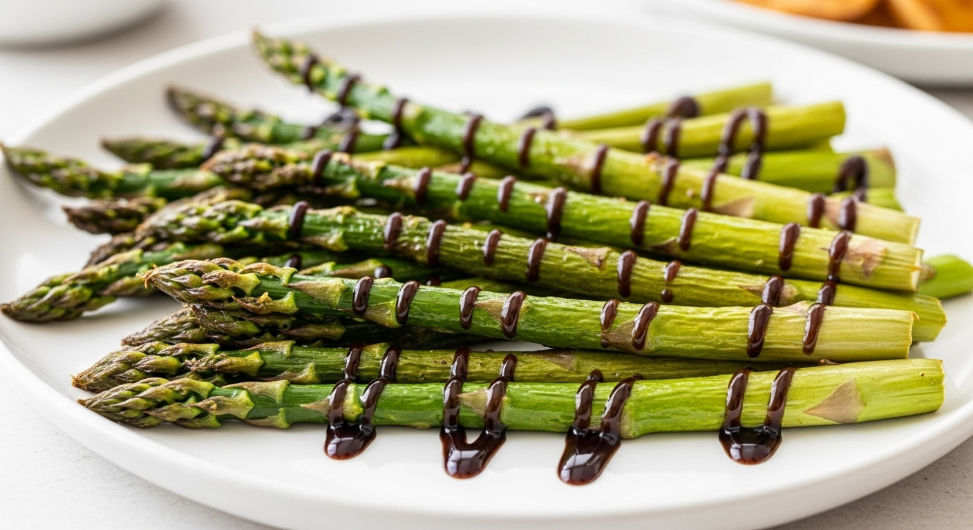 Crispy Air Fryer Asparagus with Tangy Balsamic Drizzle