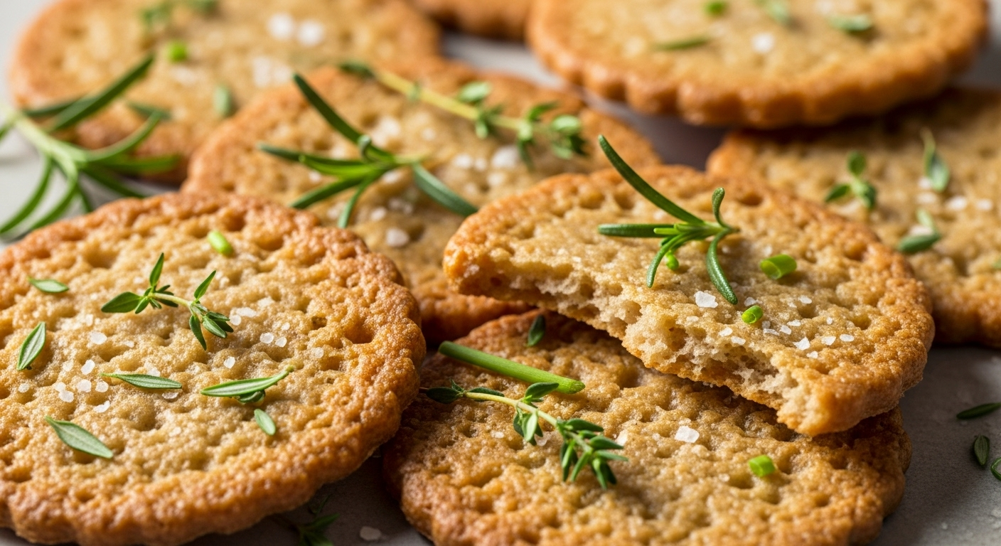 Crunchy Sourdough Discard Crackers with Fresh Herbs Magic