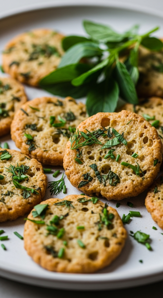 Crunchy Sourdough Discard Crackers with Fresh Herbs Magic