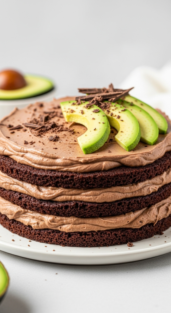 Decadent Sugar-Free Chocolate Avocado Mousse Cake Delight