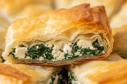 Flaky Filo Magic: Savory Spinach & Feta Pie Delight