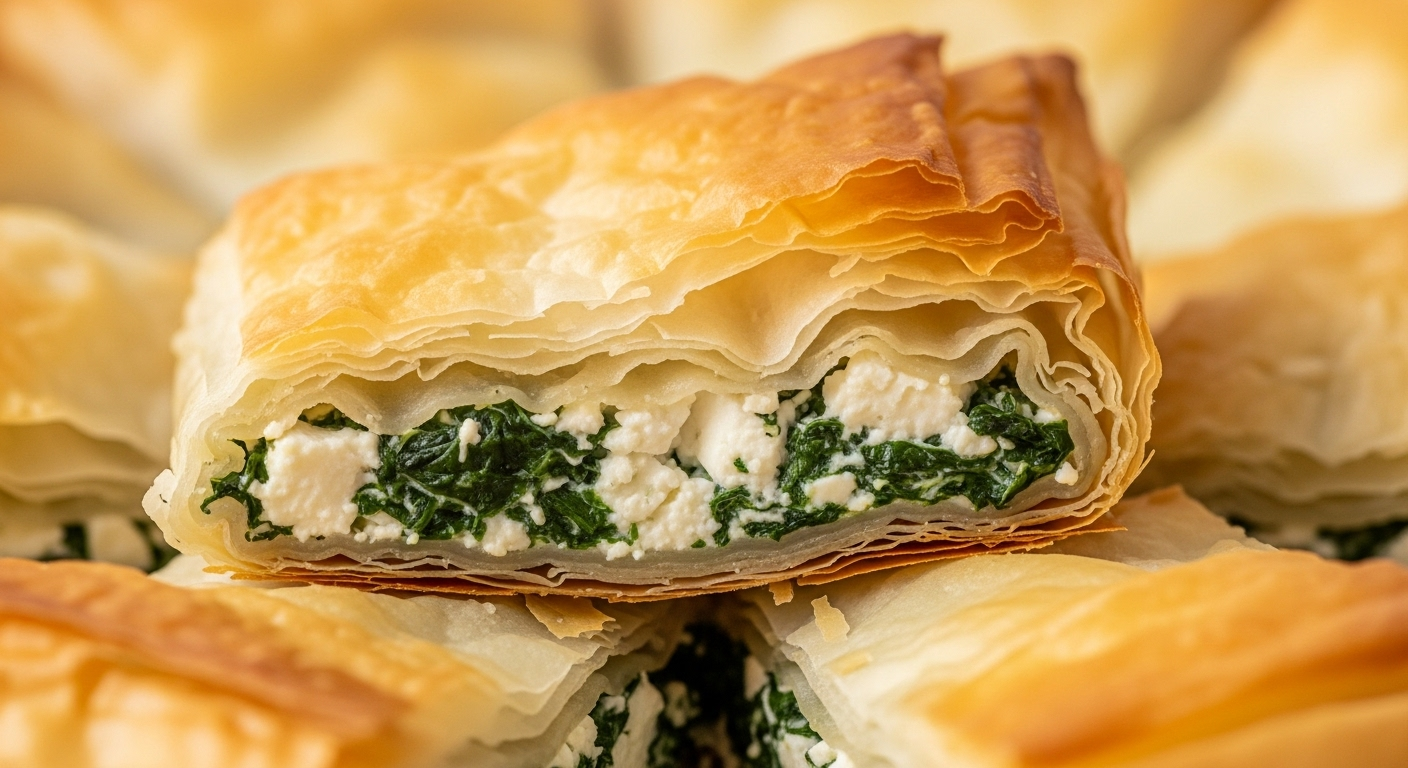 Flaky Filo Magic: Savory Spinach & Feta Pie Delight