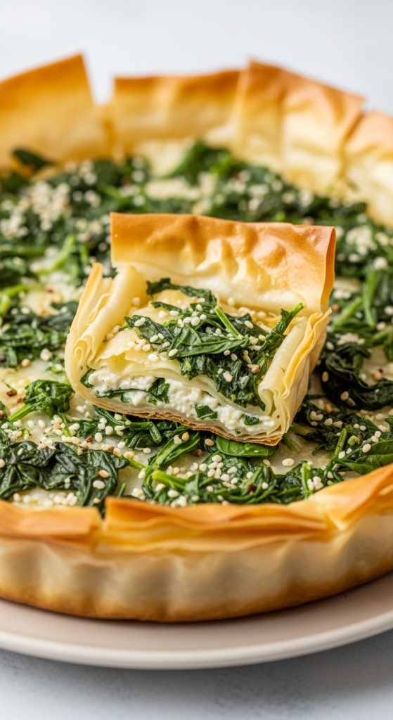Flaky Filo Magic: Savory Spinach & Feta Pie Delight