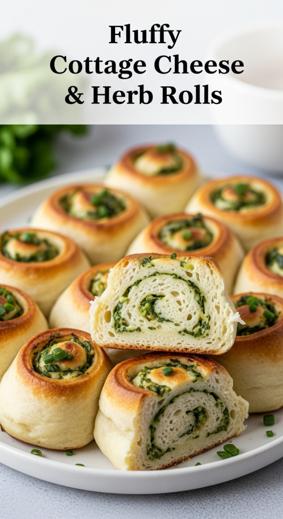 Fluffy Cottage Cheese & Herb Rolls: A Soft, Savory Delight