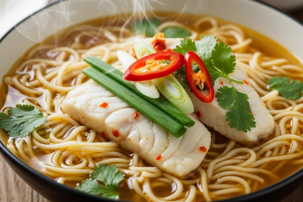 Hearty Fish and Noodle Soup: A Nourishing Coastal Delight