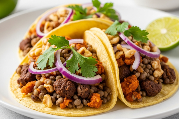 Hearty Lentil and Walnut "Ground Meat" Tacos: A Perfect Flavorful Twist