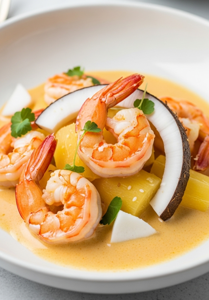 Savory Shrimp in Creamy Cassava and Coconut Delight