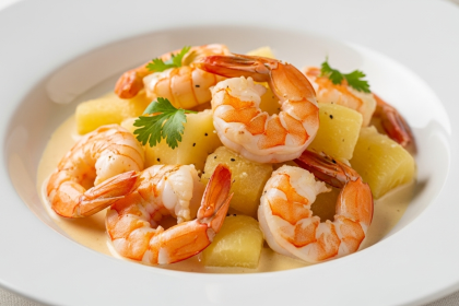 Savory Shrimp in Creamy Cassava and Coconut Delight