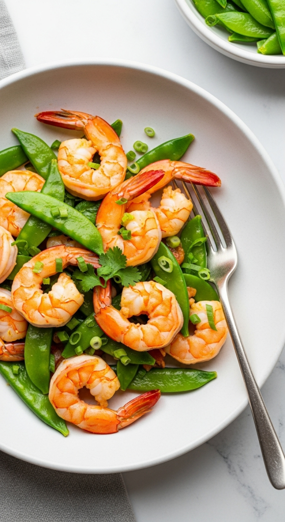 Speedy Shrimp Stir-Fry with Crisp Snow Peas Delight