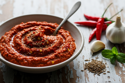 Fiery Flavors Unveiled: The Art of Spicy Harissa Paste