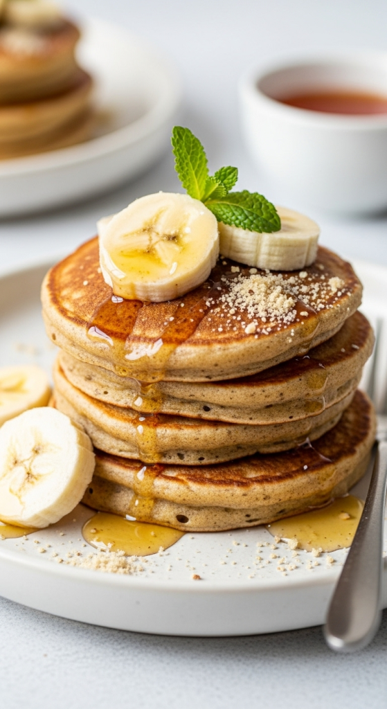 The Best Banana Protein Pancakes with Almond Flour Boost