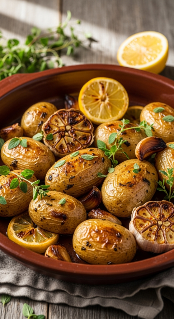 Zesty Vegan Greek Lemon Potatoes: A Citrus Twist Delight