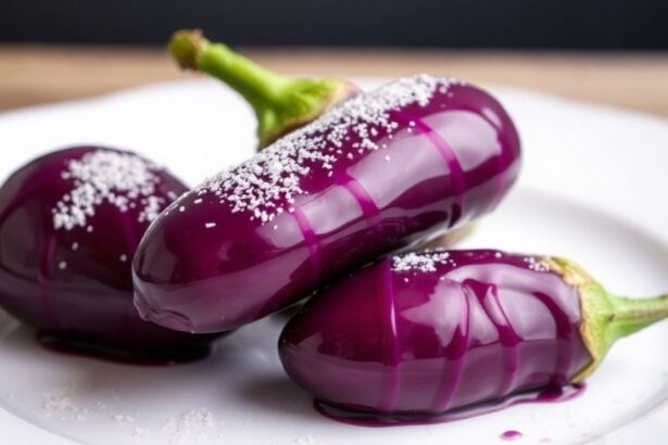 باذنجان مكرمل شرائح، يقدم كتحلية ومقبلات حلوة ومالحة