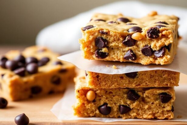 براونيز الشوفان بالفاصوليا البيضاء “Chickpea Blondies” بنكهة صحية وملمس طري.