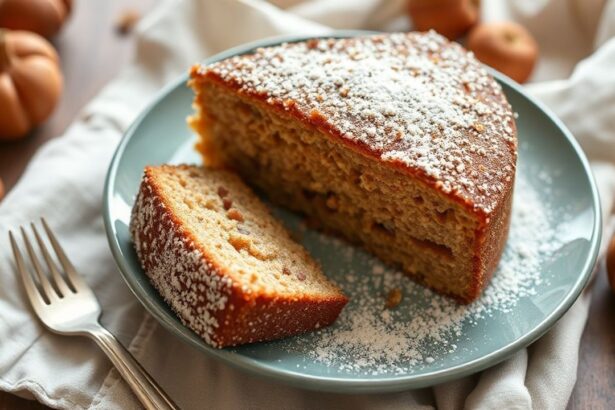 كعكة نباتية بدقيق الكستناء، نكهة جوزية ومذاق دافئ