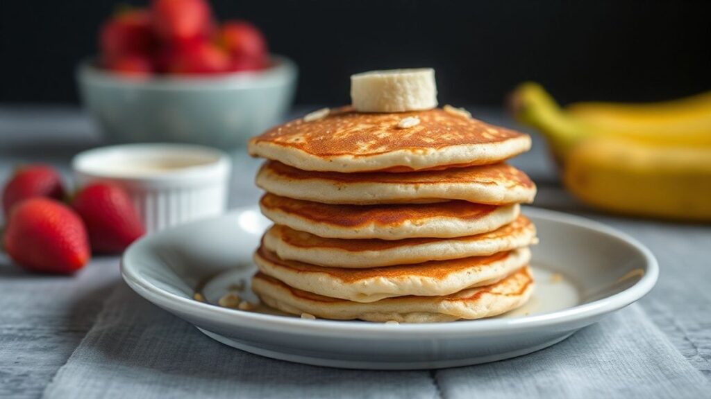 Banana protein pancakes with almond flour