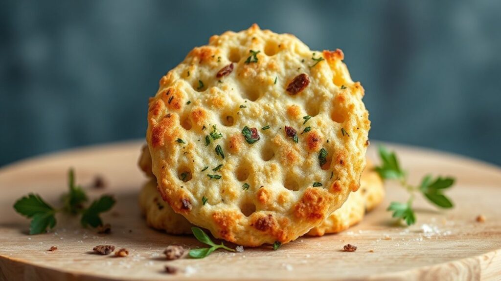 Crunchy Sourdough Discard Crackers with Fresh Herbs
