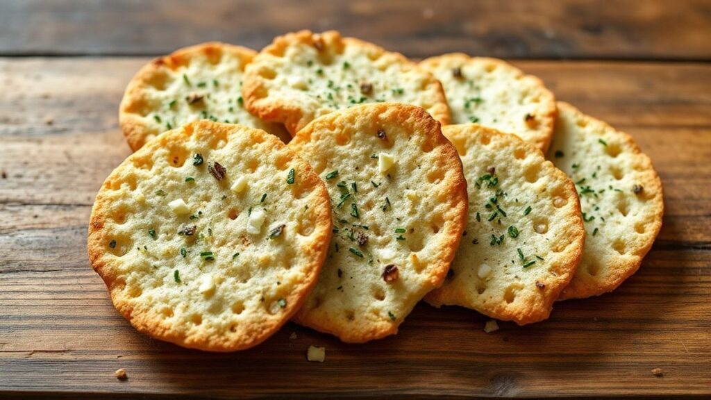 Crunchy Sourdough Discard Crackers with Fresh Herbs