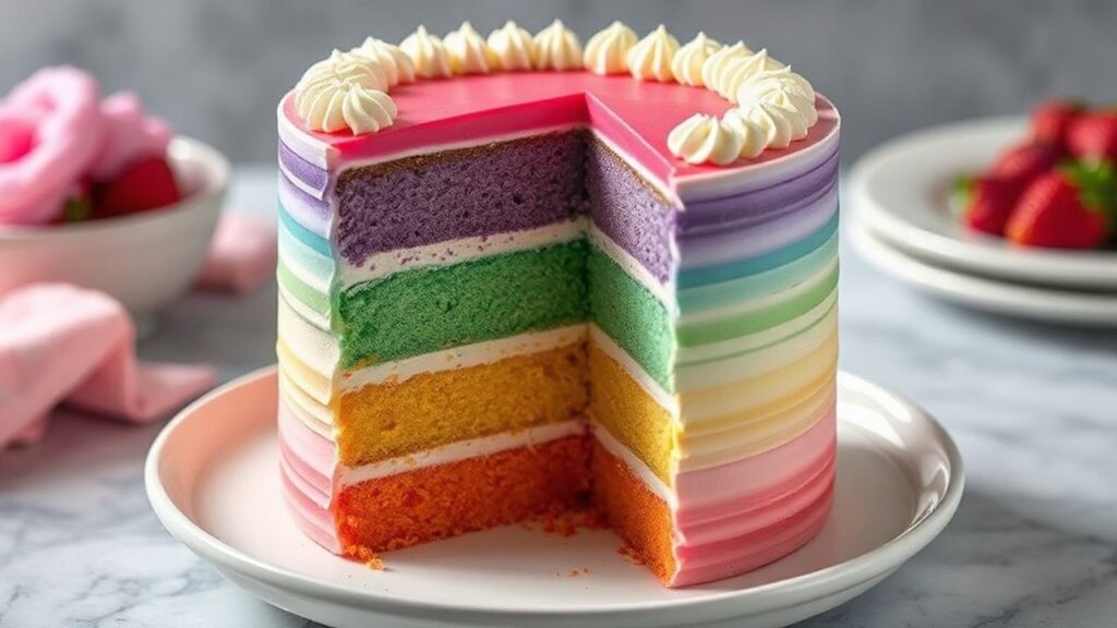 Ombre Layer Cake: A stunning gradient dessert delight