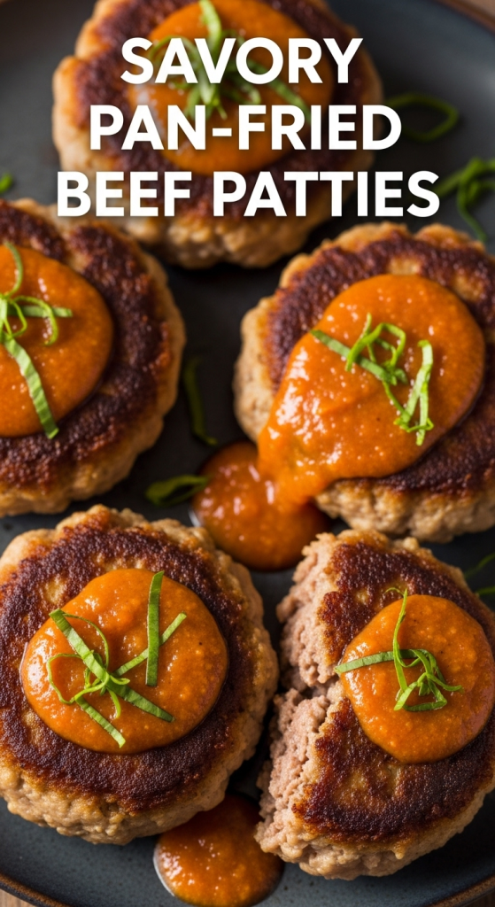 Best Savory Pan-Fried Beef Patties with Zesty Tangy Sauce