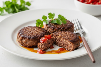 Best Savory Pan-Fried Beef Patties with Zesty Tangy Sauce