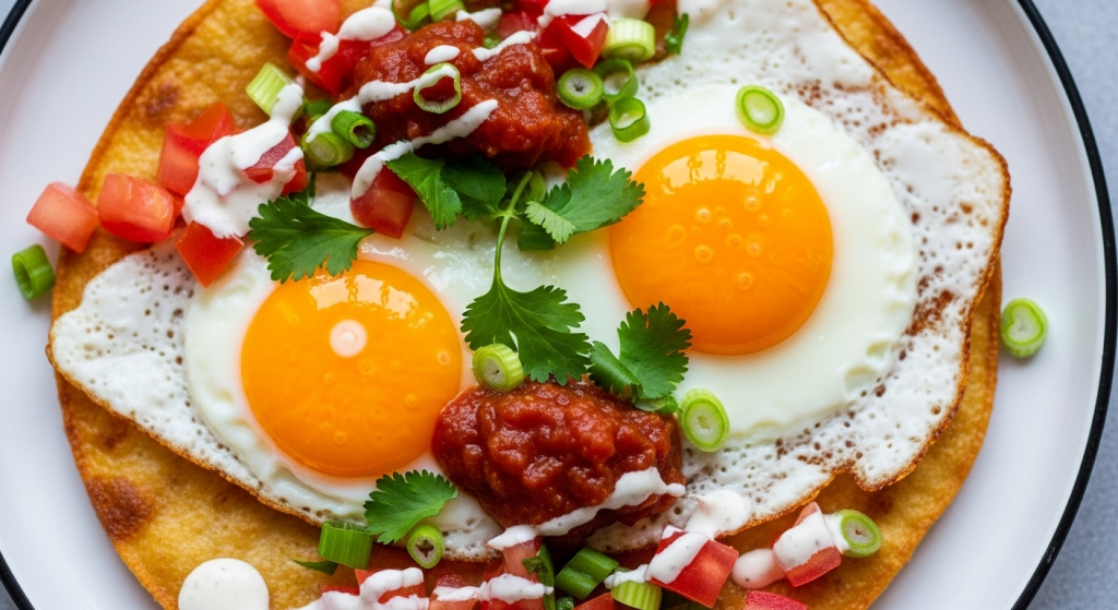 Crispy Tortilla Meets Ranch-Style Eggs: A Flavorful Twist