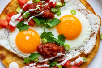 Crispy Tortilla Meets Ranch-Style Eggs: A Flavorful Twist
