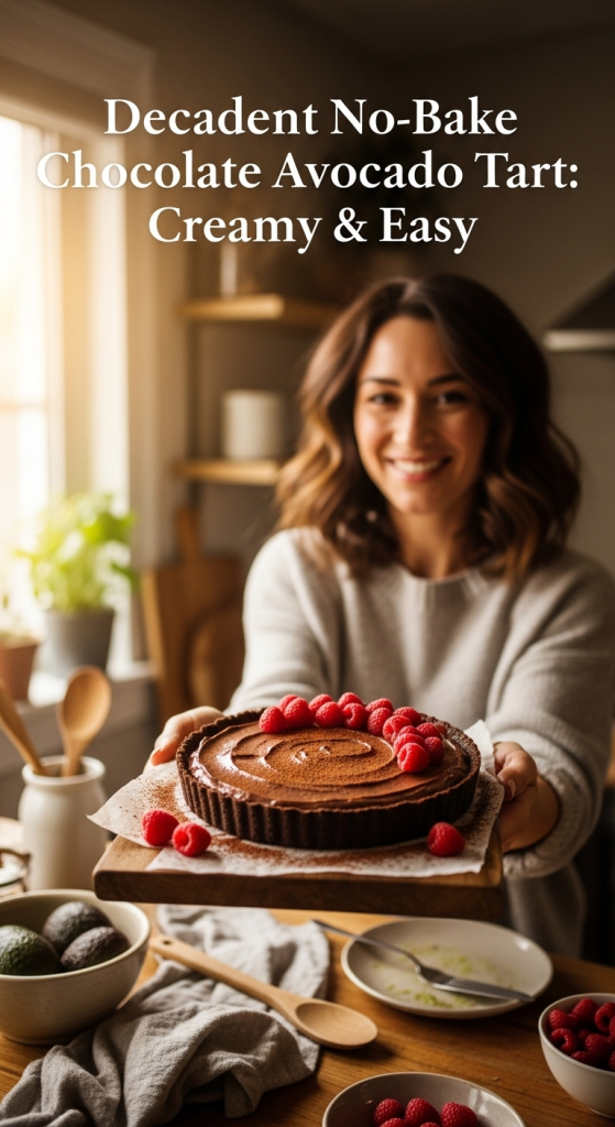 Decadent No-Bake Chocolate Avocado Tart: Creamy & Easy