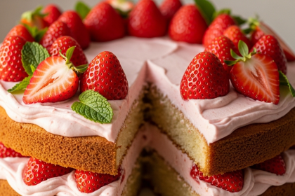 Delicious Egg-Free Strawberry Cake Sweetness Without Eggs