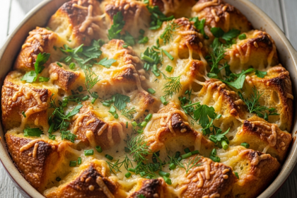 Easy Herby Cheese Bread Pudding: A Savory Comfort Classic