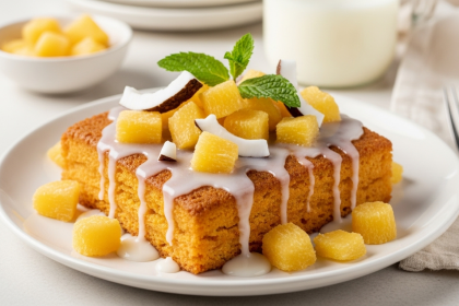 Ultimate Golden Toasted Cassava Cake Drizzled with Coconut Glaze