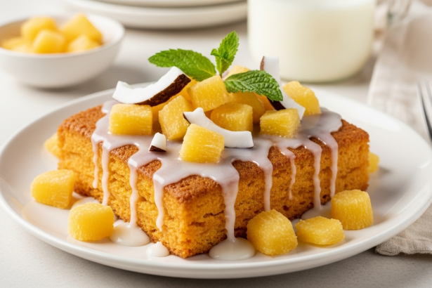 Ultimate Golden Toasted Cassava Cake Drizzled with Coconut Glaze