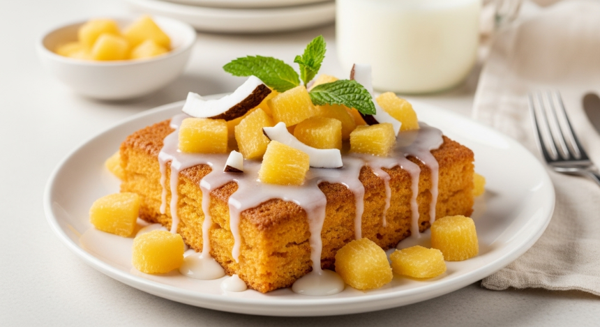 Ultimate Golden Toasted Cassava Cake Drizzled with Coconut Glaze