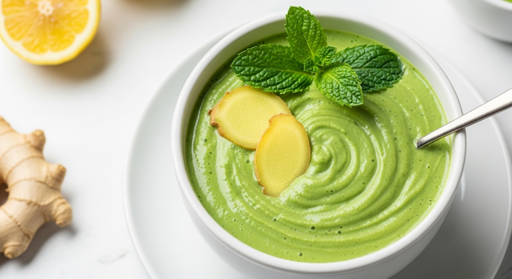 Revitalize Naturally: Green Detox Smoothie with Ginger & Lemon